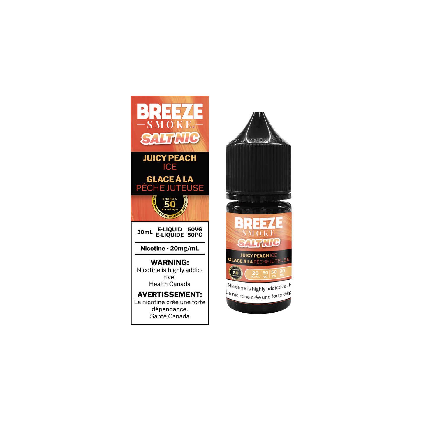 BREEZE-E-Liquid-Juicy-Peach-Ice-Vaping-Nicotine-Bottle