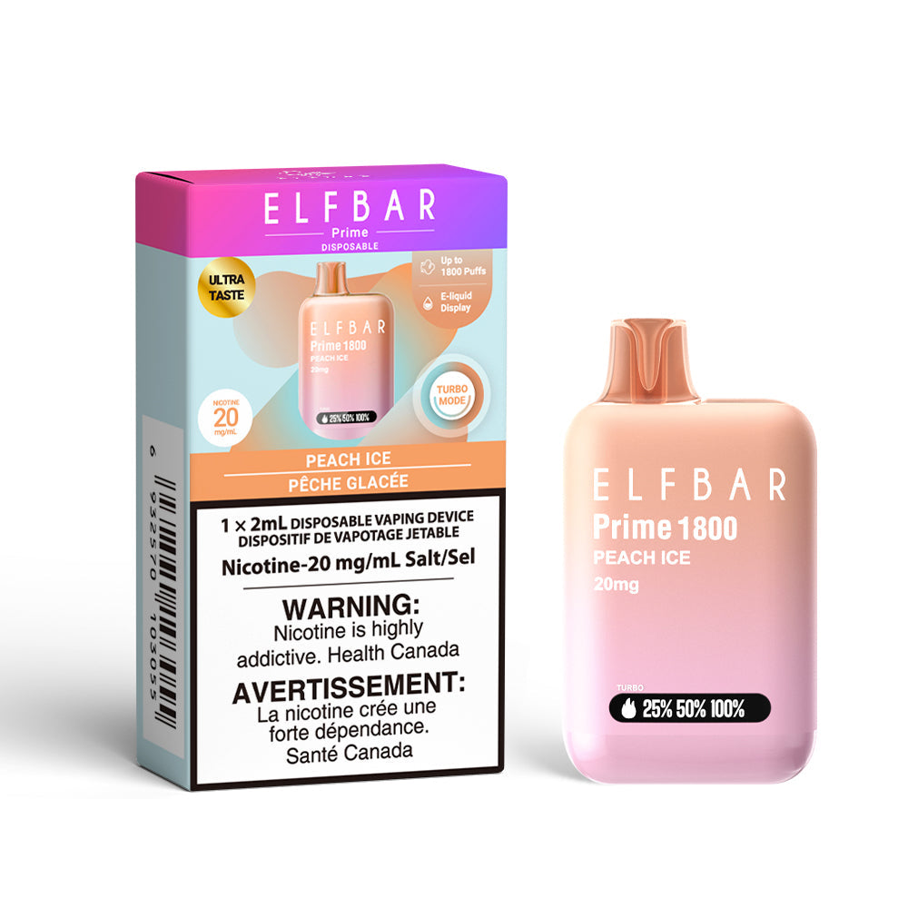 ELFBAR Prime 20mg Peach Ice box disposable vape