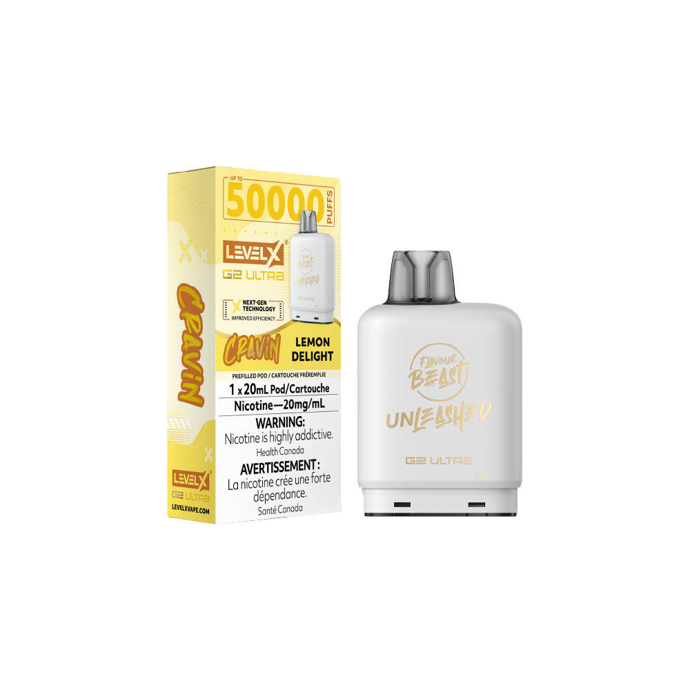 FLAVOUR-BEAST-Level-X-Unleashed-Disposable-Vape-Pod-Lemon-Delight