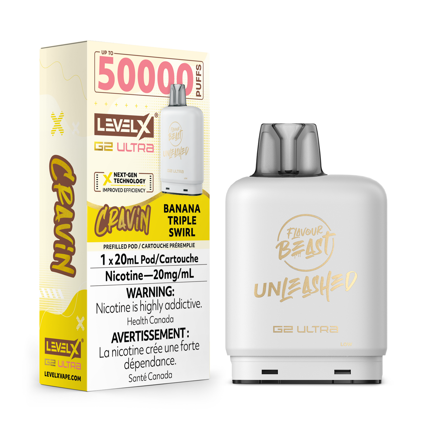 Level X Unleashed Pod - Cravin' Banana Triple Swirl