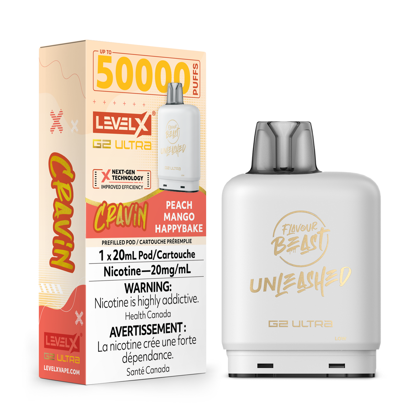 Level X Unleashed Pod - Cravin' Peach Mango Happybake