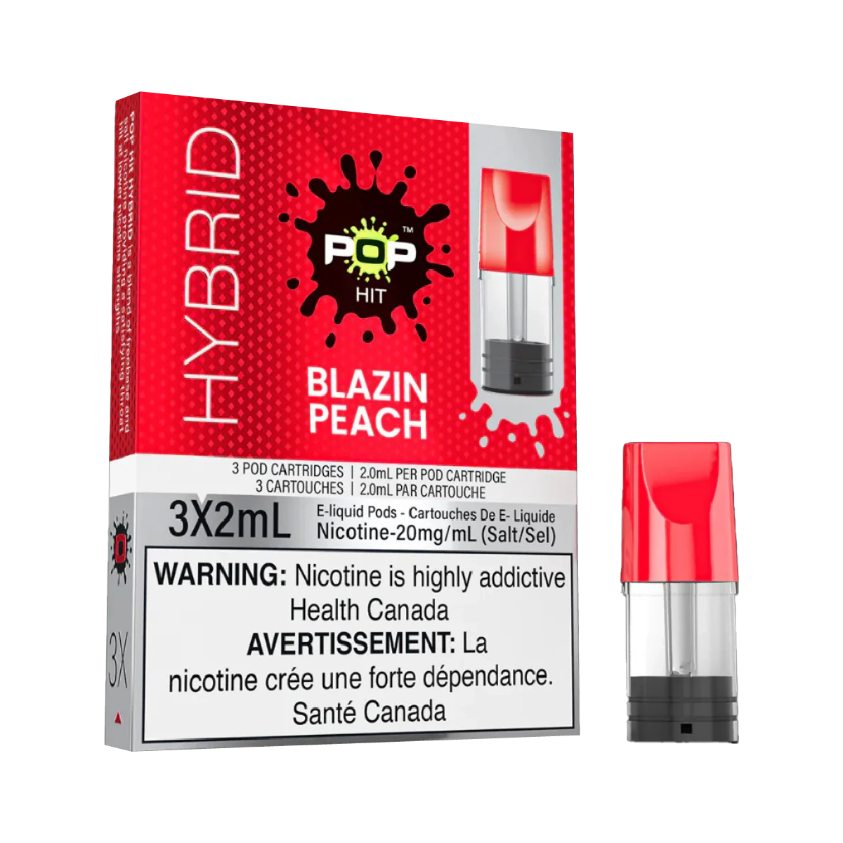 Pop-Vapor-blazin-peach-Disposable-Vape-Nicotine-Pod-