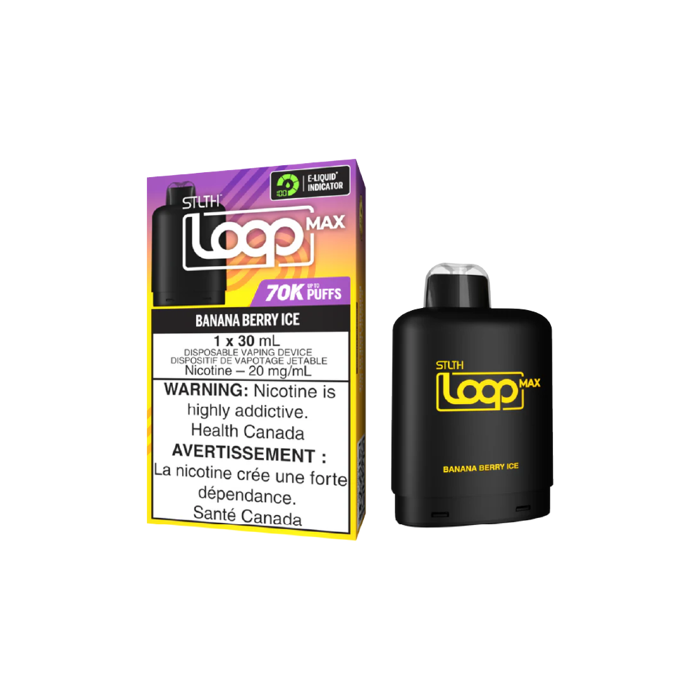 STLTH-LOOP-MAX-70k-Puffs-Banana Berry-Ice-Disposable-Vape-Pod