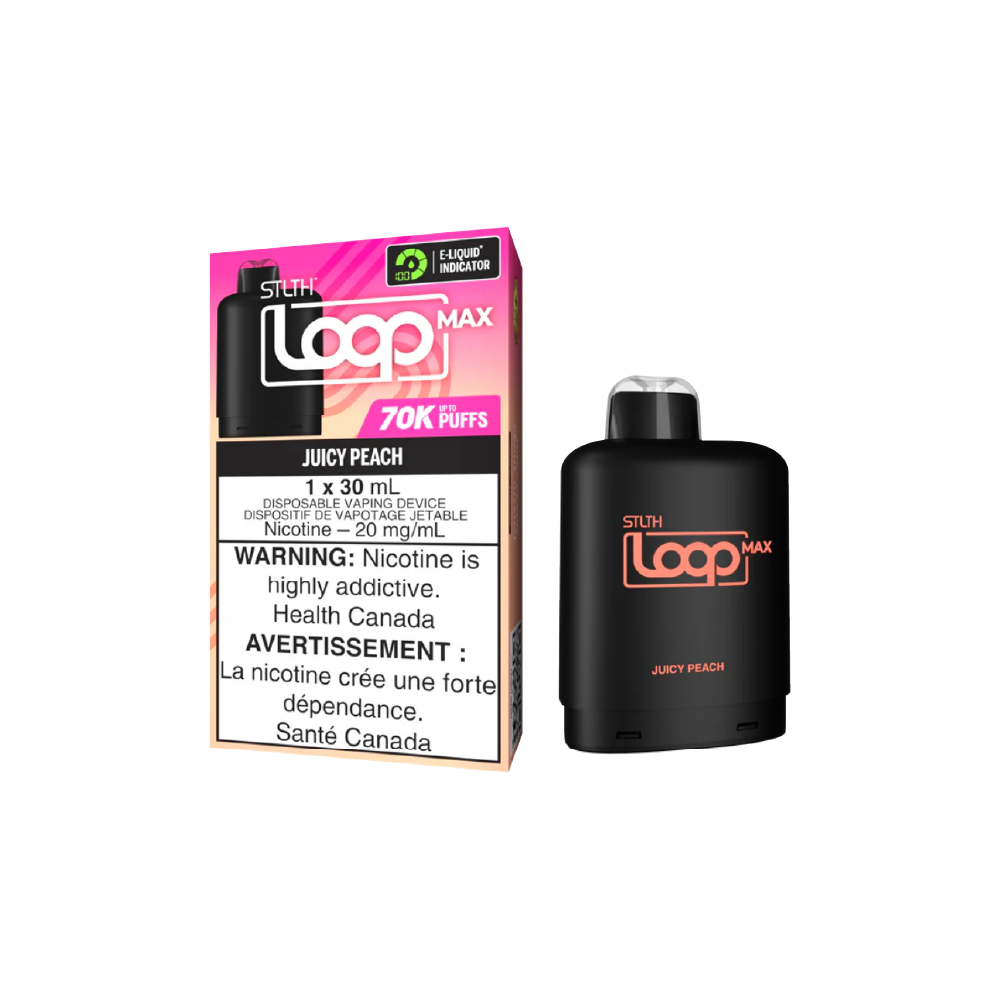 STLTH-LOOP-MAX-Disposable-Vape-Pod-Eliquid-juicy-Peach-