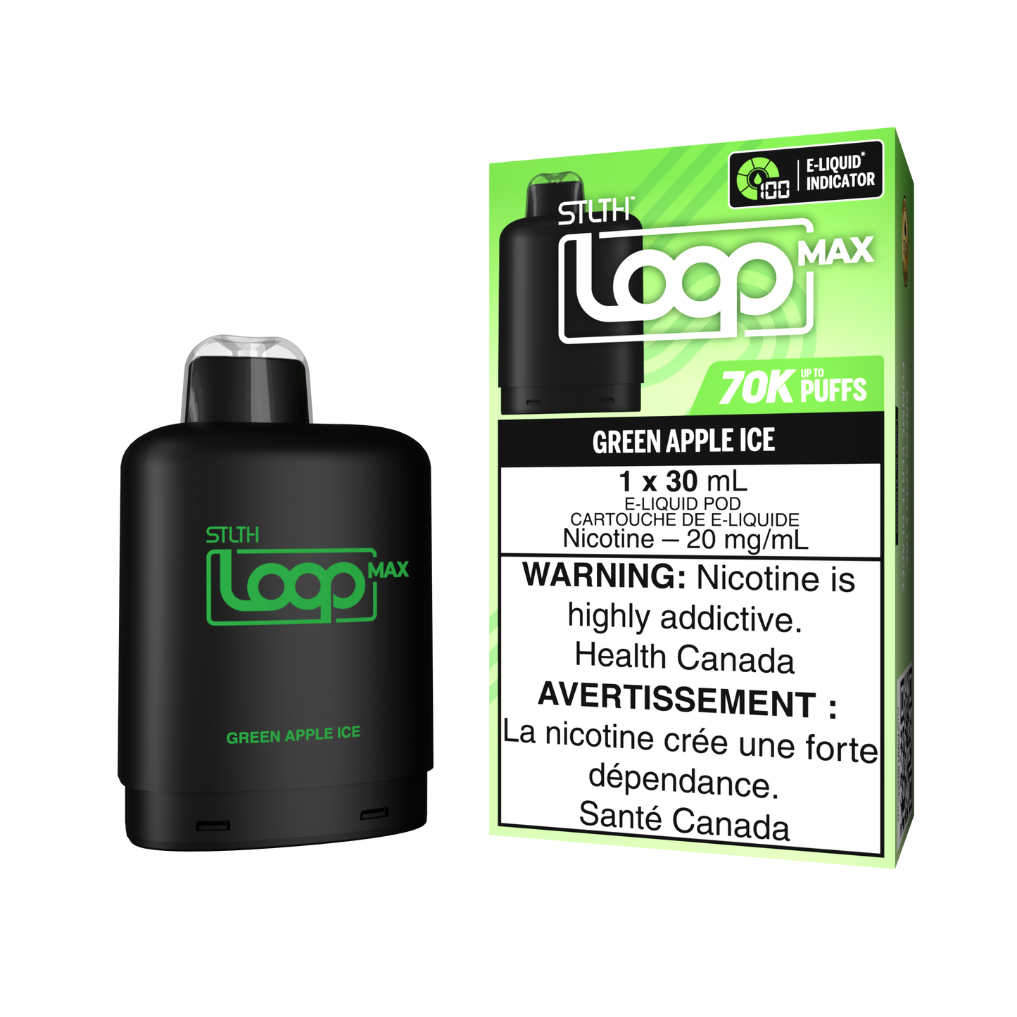 STLTH LOOP Max Pod 30mL - Green Apple Ice