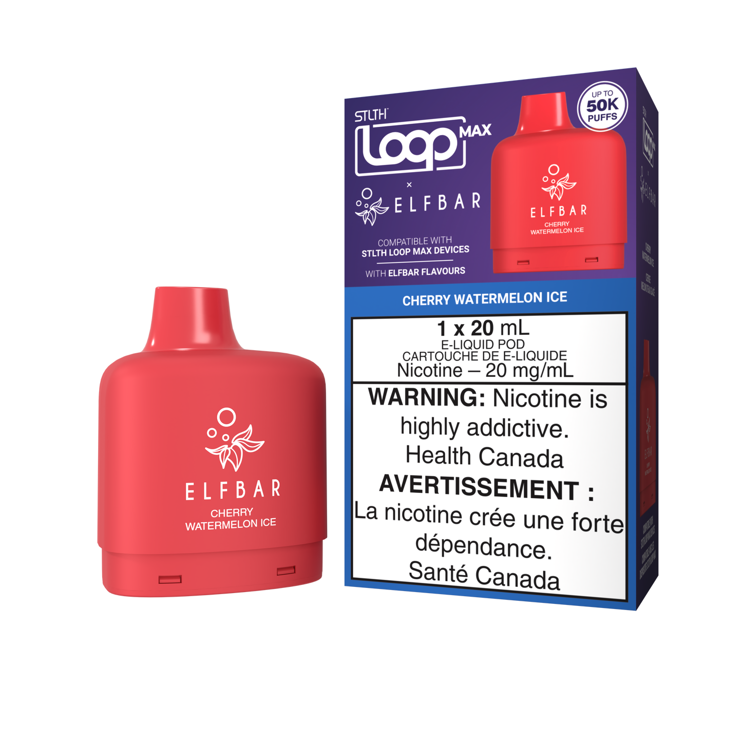 ELFBAR X STLTH - LOOP Pod 20mL - Cherry Watermelon Ice