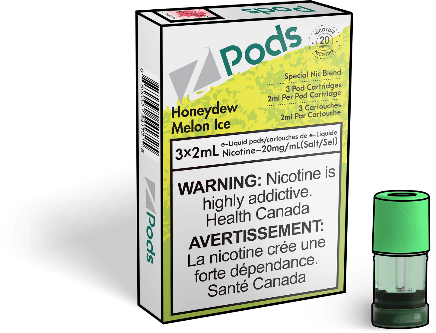Zpods_Honeydew_Melon_Ice_pods_Nic_salt_Vape