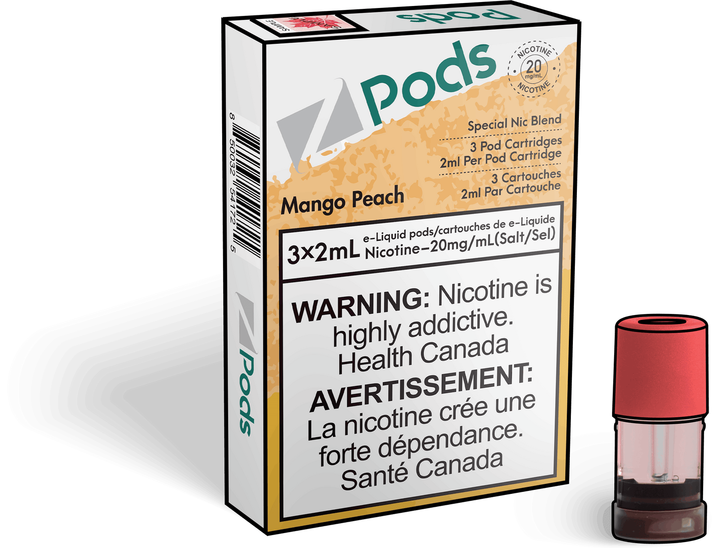 Zpods_Mango_Peach_pods_Nic_salt_Vape