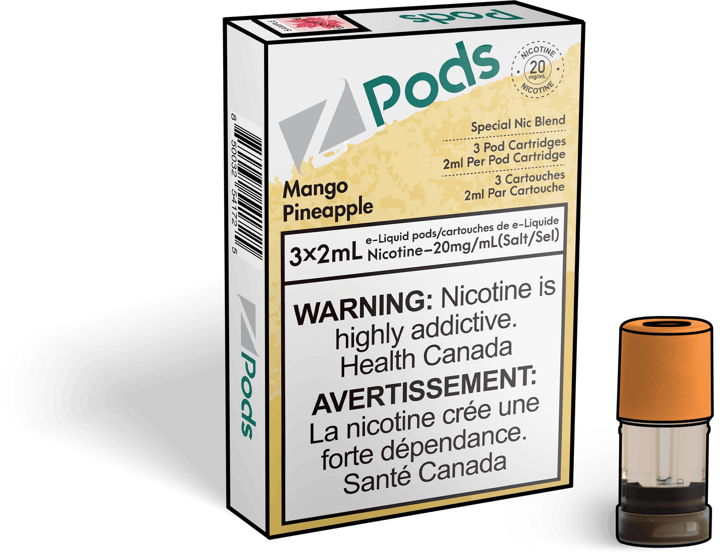 Zpods_Mango_Pineapple_pods_Nic_salt_Vape