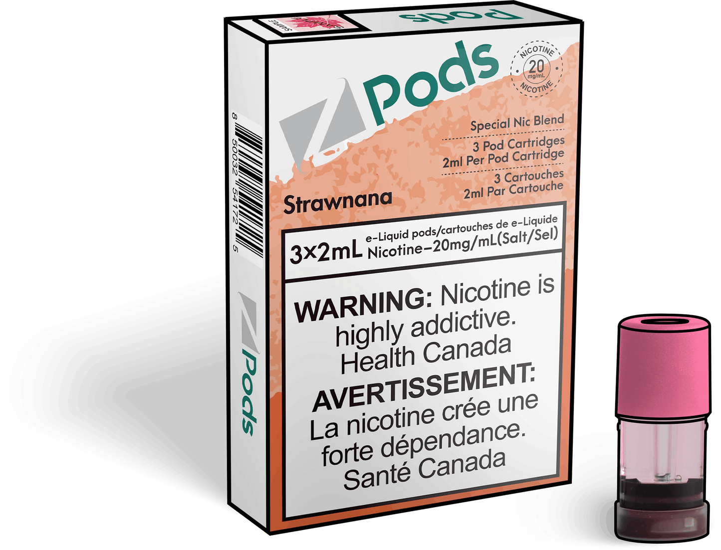 Zpods_Strawnana_Disposable_Nicotine_Vape_Pod
