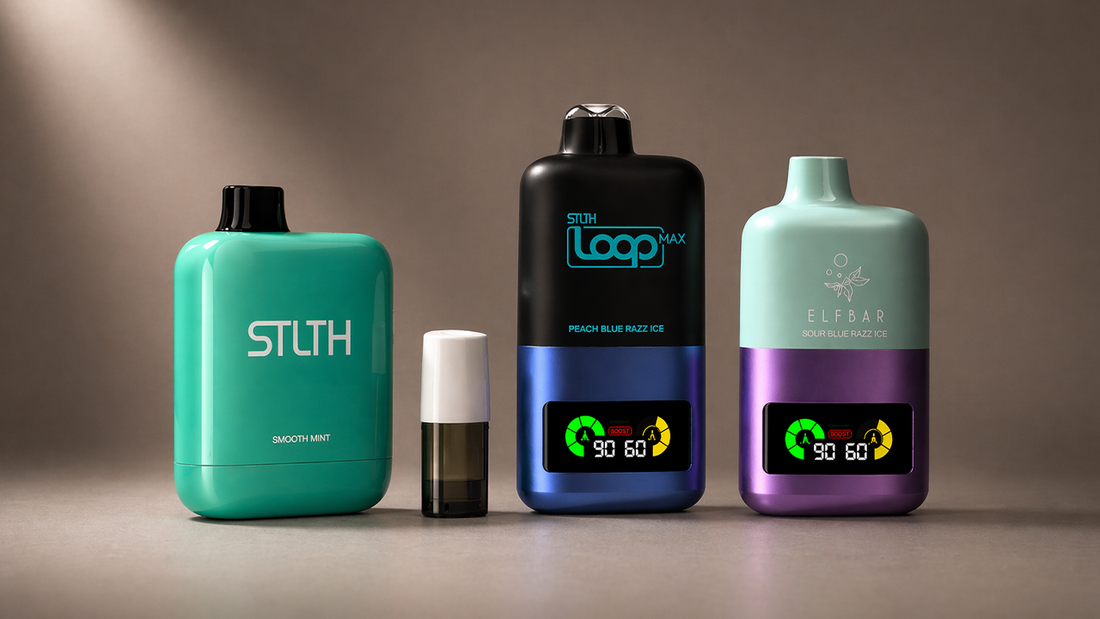 STLTH OG X Loop MAX pods shown with devices Canada 2026