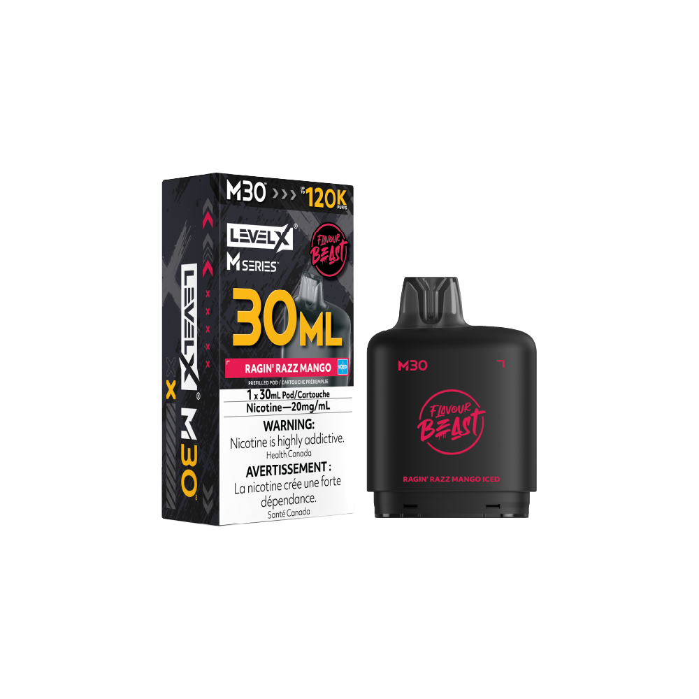 Level X M30 Pod - Ragin' Razz Mango Iced