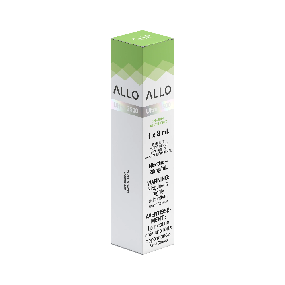 ALLO Ultra 2500 20mg Spearmint box disposable vape