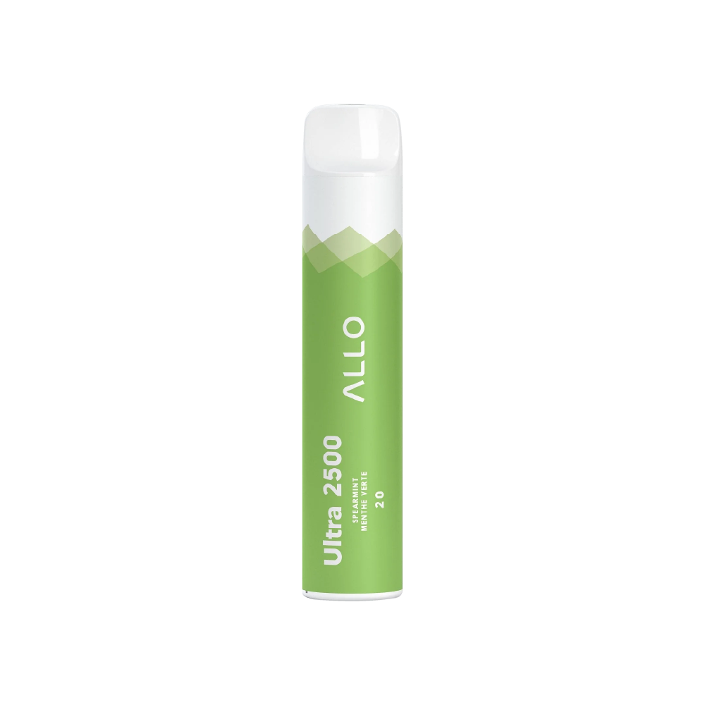 ALLO Ultra 2500 20mg Spearmint alt angle disposable vape