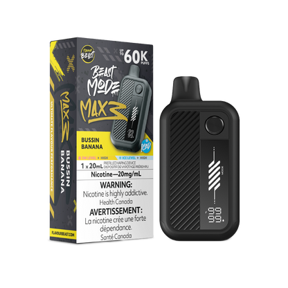 FLAVOUR BEAST Mode Max 3 Bussin Banana Iced box disposable vape