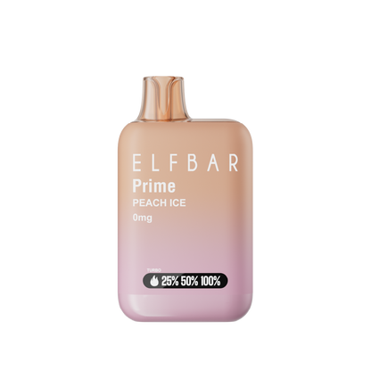 ELFBAR Prime Zero Nic Peach Ice front disposable vape