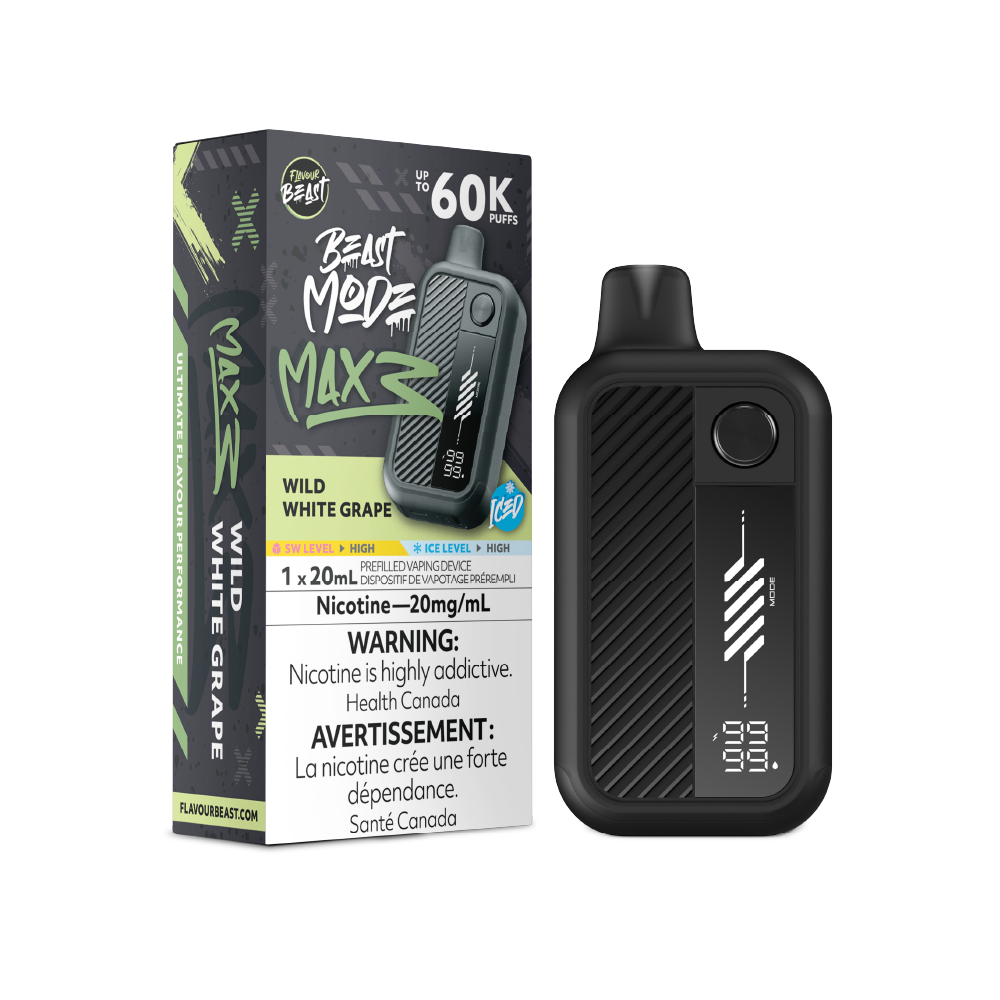 FLAVOUR BEAST Mode Max 3 Wild White Grape Iced box disposable vape