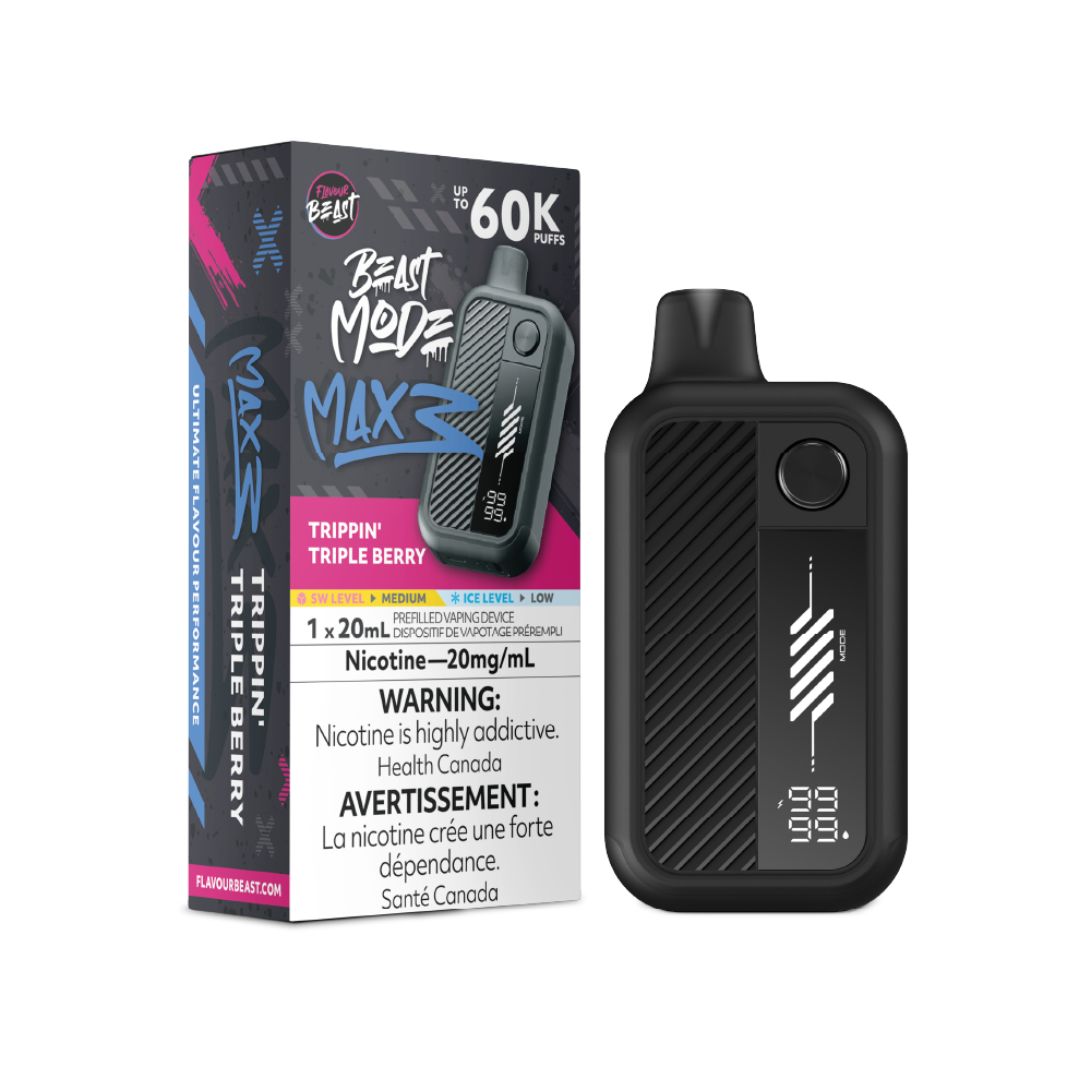 FLAVOUR BEAST Mode Max 2 Trippin' Triple Berry box disposable vape