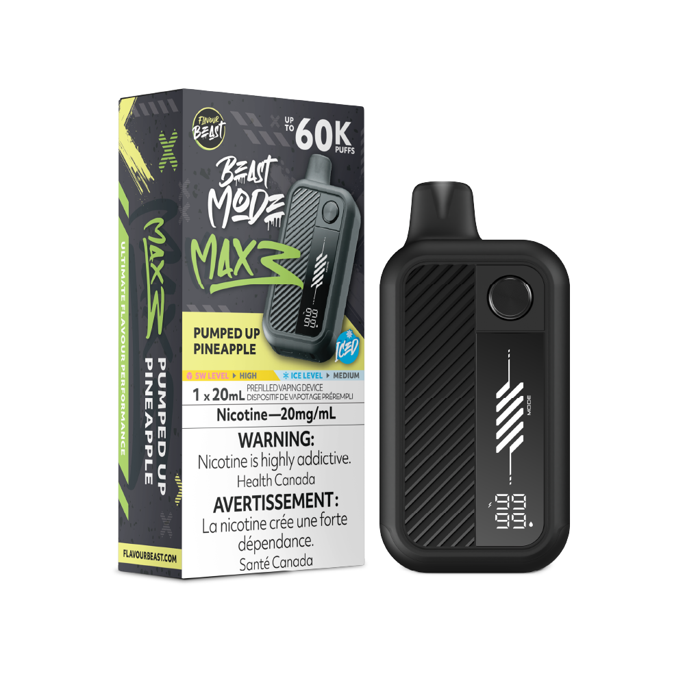 FLAVOUR BEAST Mode Max 3 Pumped Up Pineapple Iced box disposable vape
