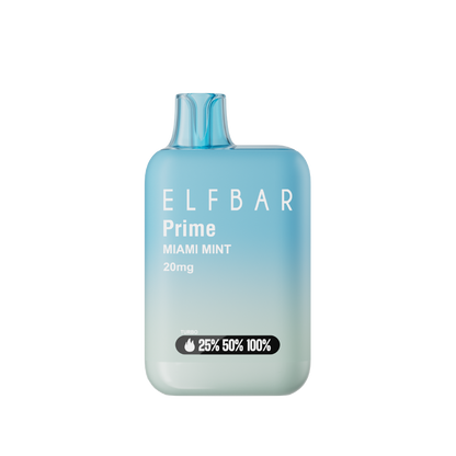 ELFBAR Prime 20mg Miami Mint front disposable vape
