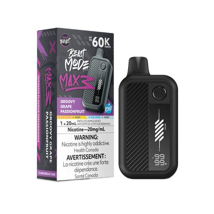 FLAVOUR BEAST Mode Max 3 Groovy Grape Passionfruit Iced box disposable vape