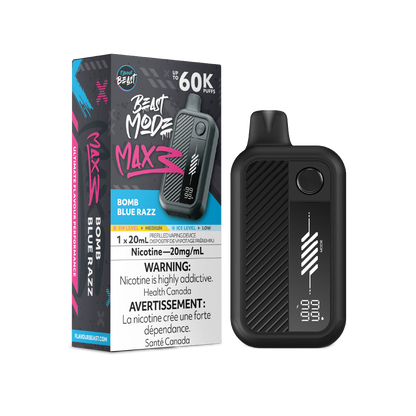 FLAVOUR BEAST Mode Max 3 Bomb Blue Razz box disposable vape