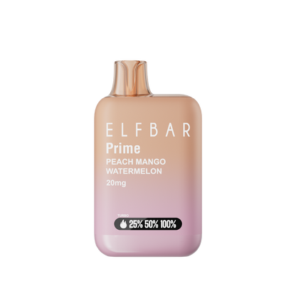 ELFBAR Prime 20mg Peach Mango Watermelon front disposable vape