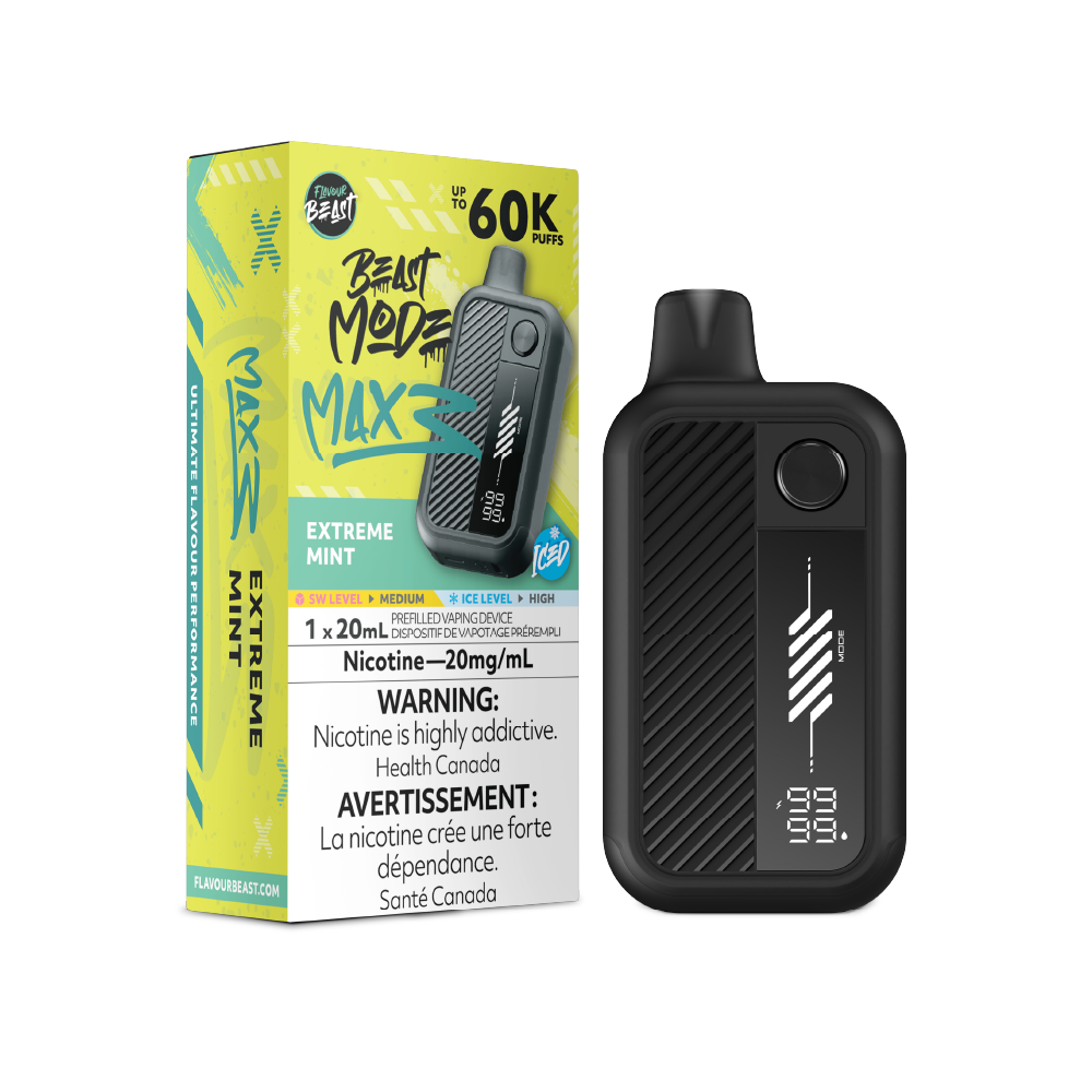 FLAVOUR BEAST Mode Max 3 Extreme Mint Iced box disposable vape