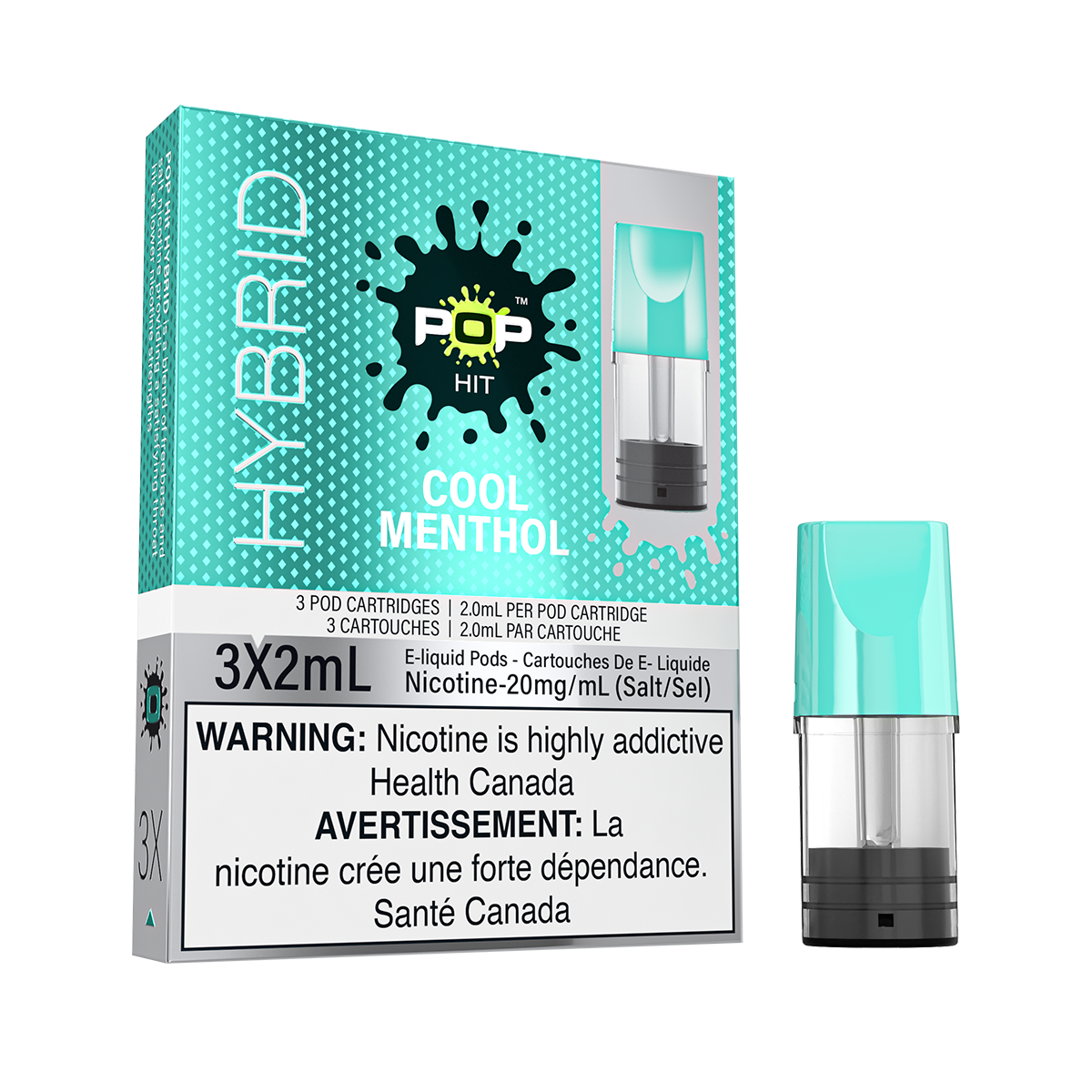 POP Hybrid Vape Pods - 3 Pack Cool Menthol