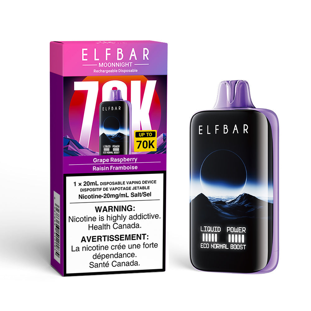 ELFBAR MoonNight 70K Disposable Vape Grape Raspberry Canada