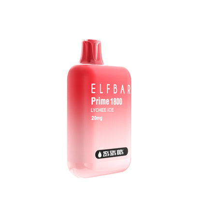 ELFBAR Prime 20mg Lychee Ice front angle 3 disposable vape
