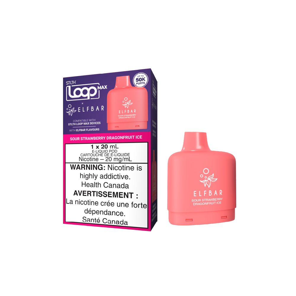 ELFBAR-STLTH-LOOP-MAX-50k-Puffs-Sour-strawberry-Dragonfruit-Ice-Disposable-Vape-Pod-