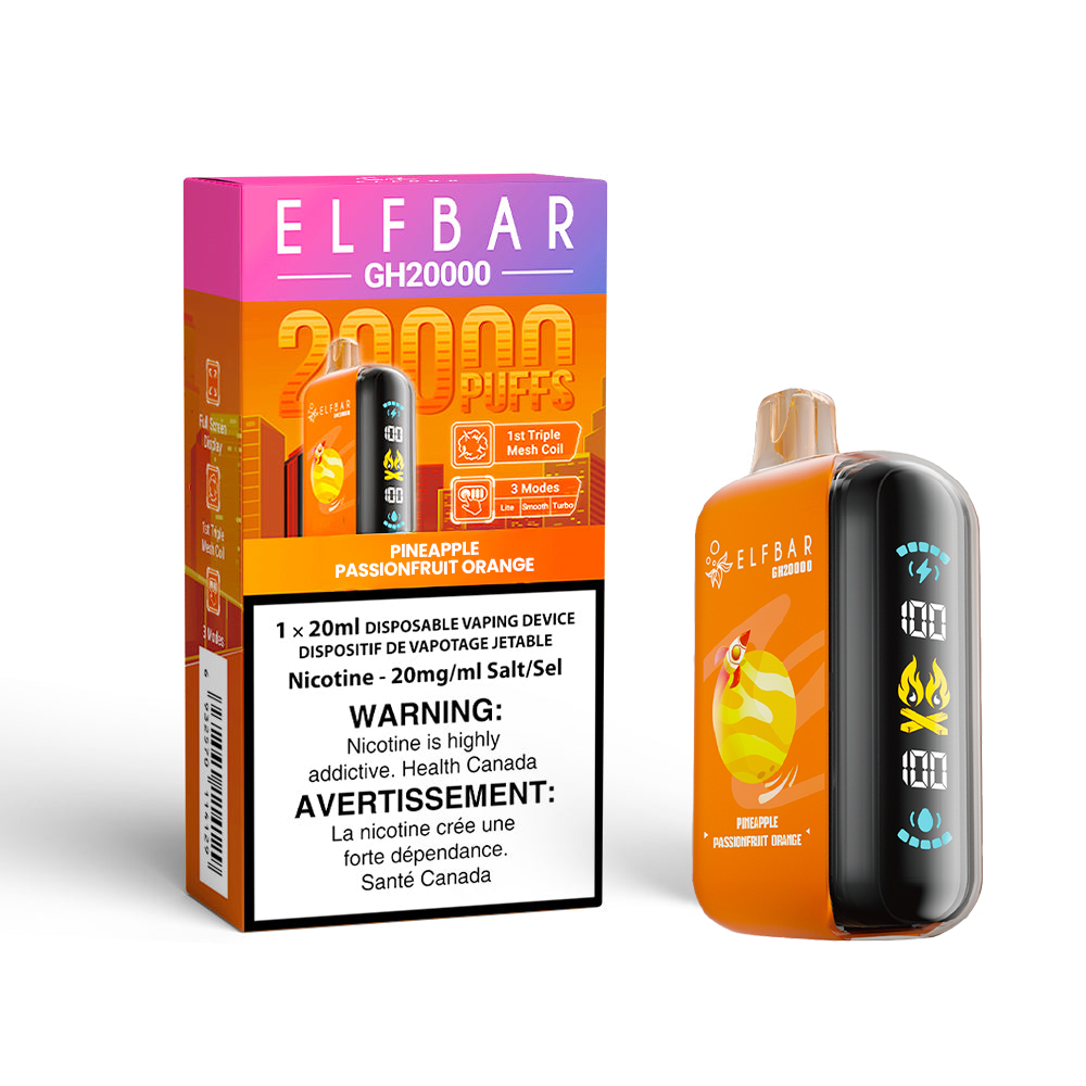 ELFBAR GH20000 Pineapple Passionfruit Orange box disposable vape