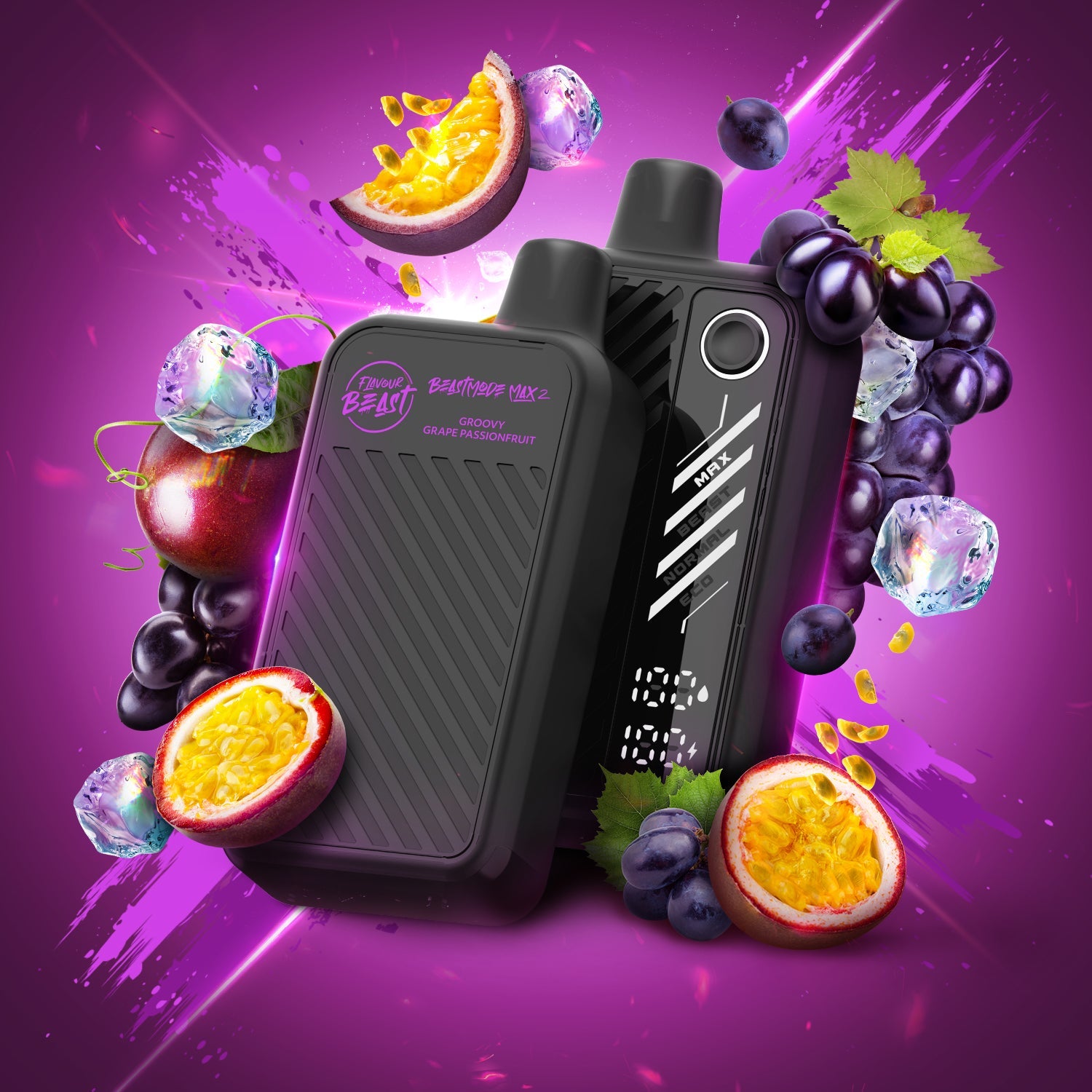 Groovy Grape Passionfruit Vape - Beast Mode Max 2 - 50K Puffs |  Disposable Canada