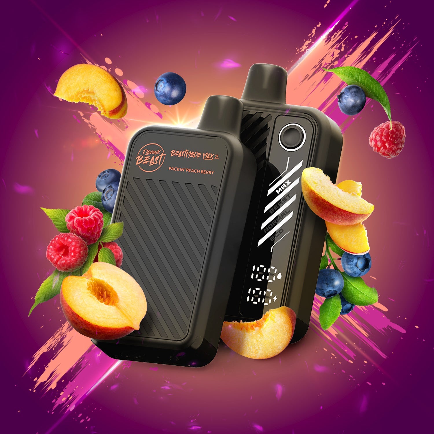 Packin' Peach Berry Vape - Beast Mode Max 2 - 50K Puffs |  Disposable Canada