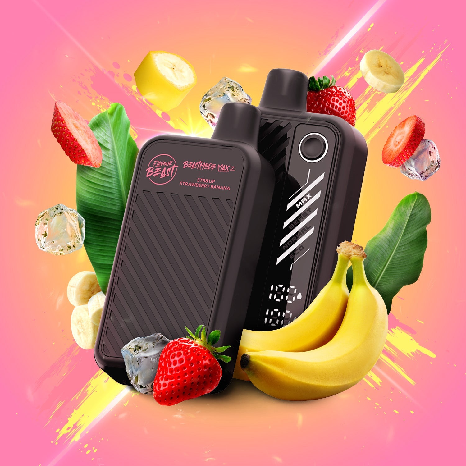 STR8 UP Strawberry Banana Vape  – Beast Mode Max 2 –  50 K Puffs| Disposable Canada