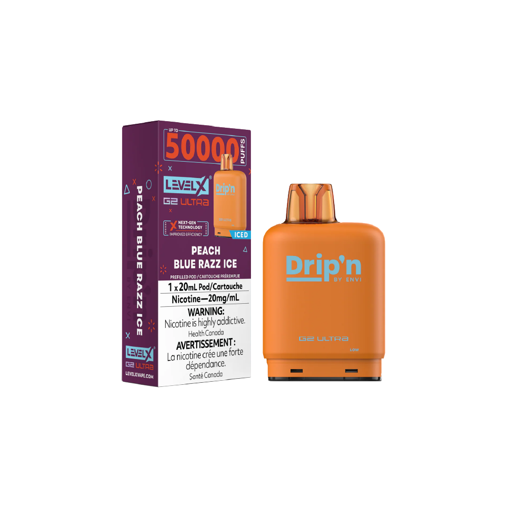 FLAVOUR-BEAST-LevelX-G2-50000-Peach-Blue-Razz-ICE-Flavour-Vape-Pod-Sale