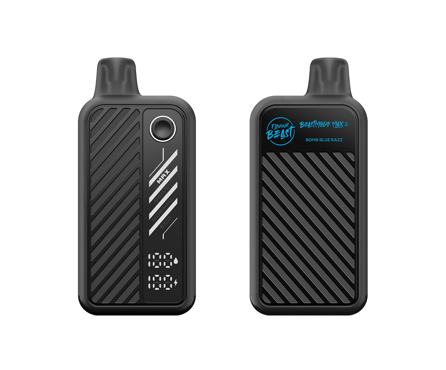 FLAVOUR BEAST Mode Max 2 Bomb Blue Razz front and back disposable vape