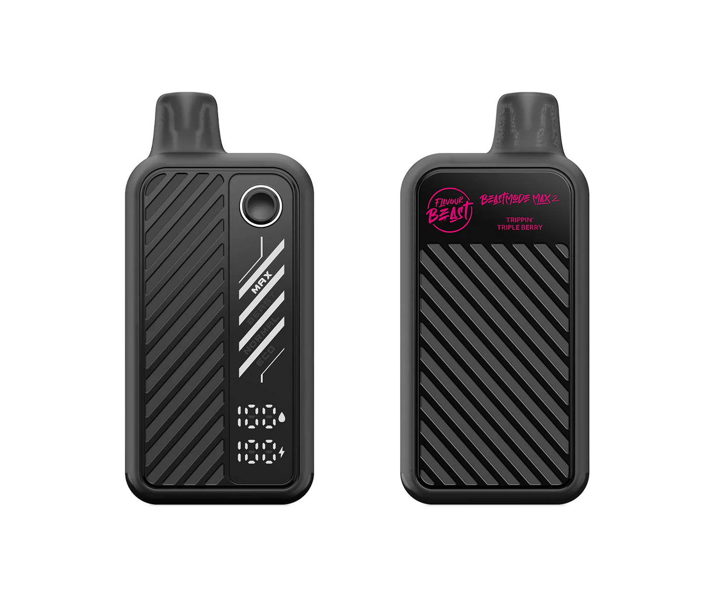 FLAVOUR BEAST Mode Max 2 Trippin' Triple Berry front and back disposable vape