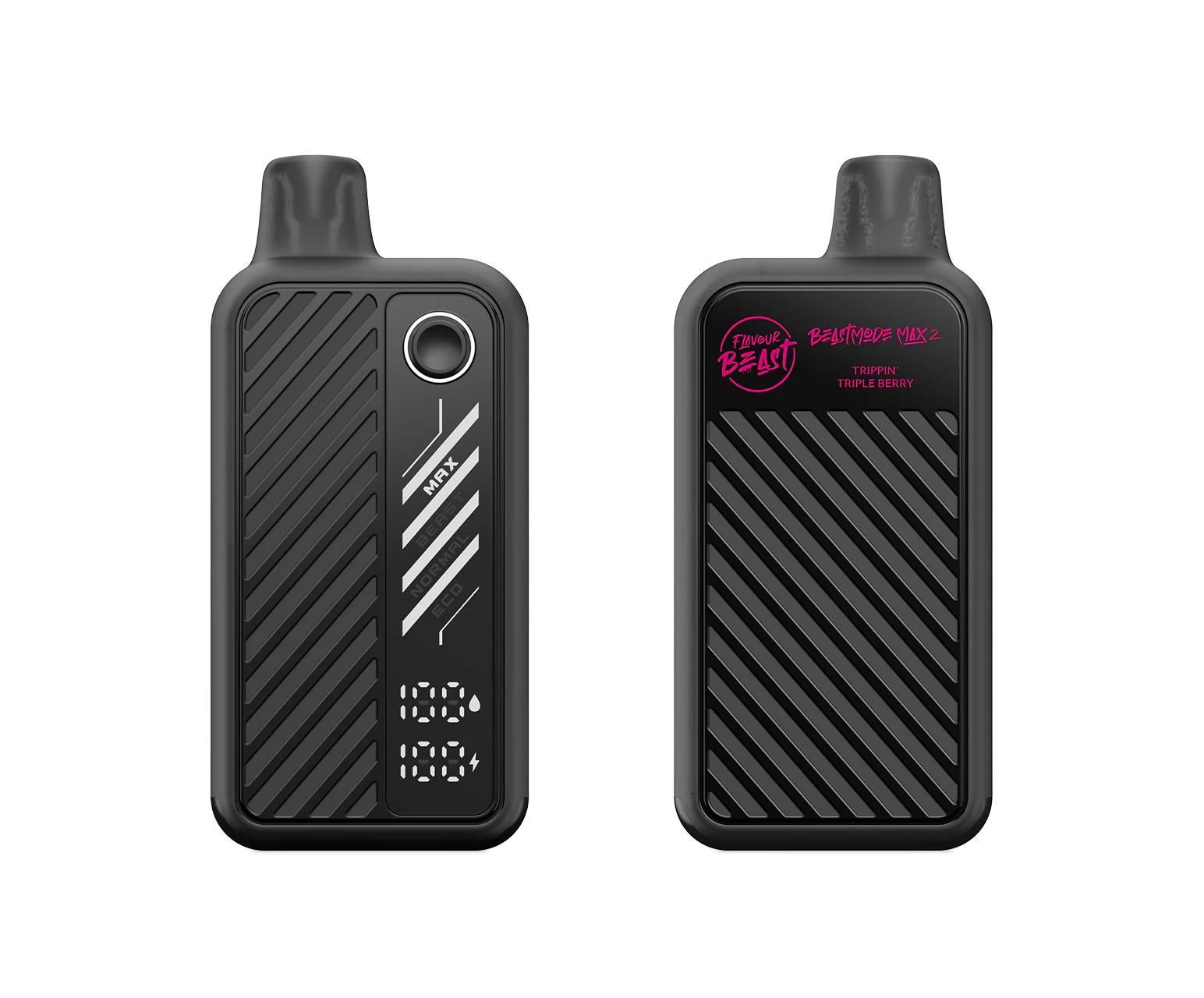 FLAVOUR BEAST Mode Max 2 Trippin' Triple Berry front and back disposable vape
