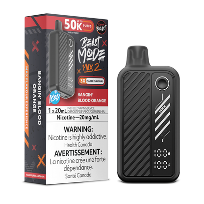Bangin' Blood Orange (Iced) Vape -Beast Mode Max 2 - 50K Puffs |  Disposable Canada