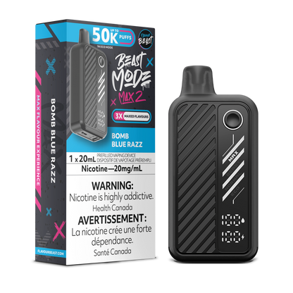 Bomb Blue Razz Vape -Beast Mode Max 2 - 50K Puffs |  Disposable Canada