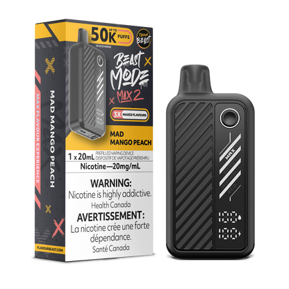 Mad Mango Peach Vape - Beast Mode Max 2 - 50K Puffs |  Disposable Canada