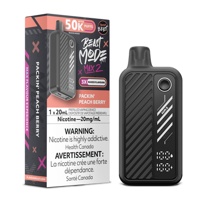 Packin' Peach Berry Vape - Beast Mode Max 2 - 50K Puffs |  Disposable Canada