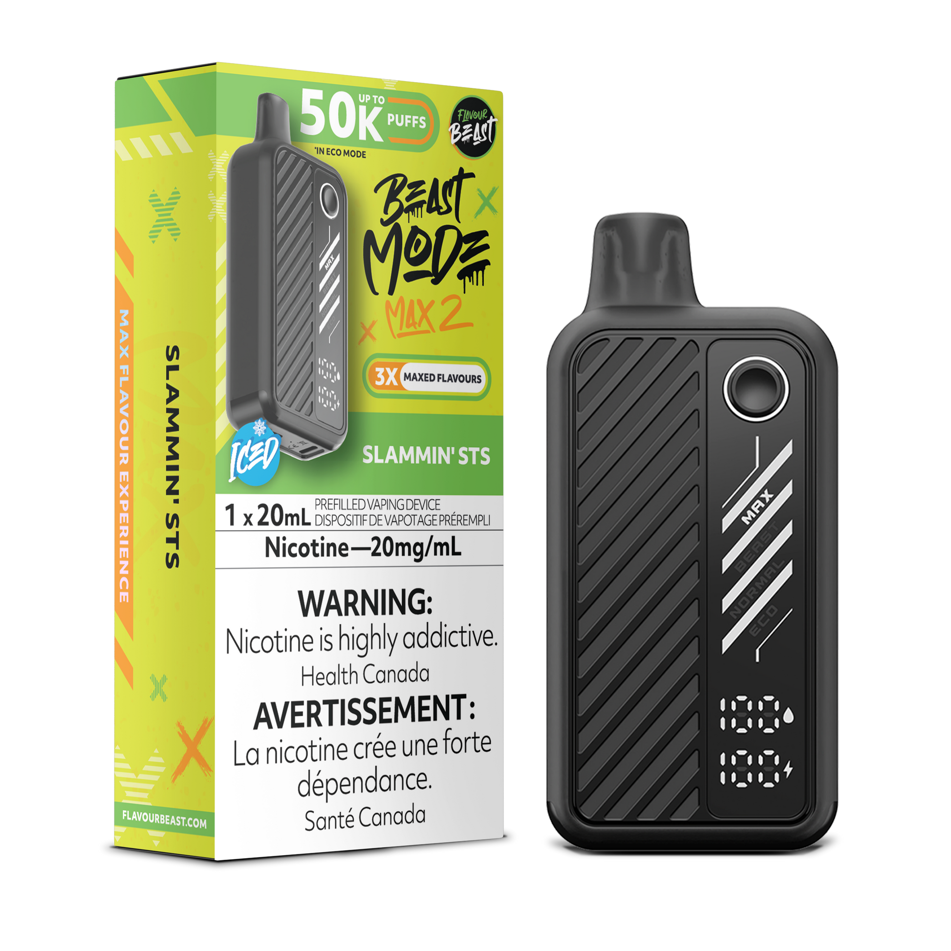 Slammin' STS Vape  - Beast Mode Max 2 -  50 K Puffs | Disposable Canada