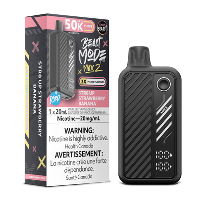 STR8 UP Strawberry Banana Vape  – Beast Mode Max 2 –  50 K Puffs| Disposable Canada