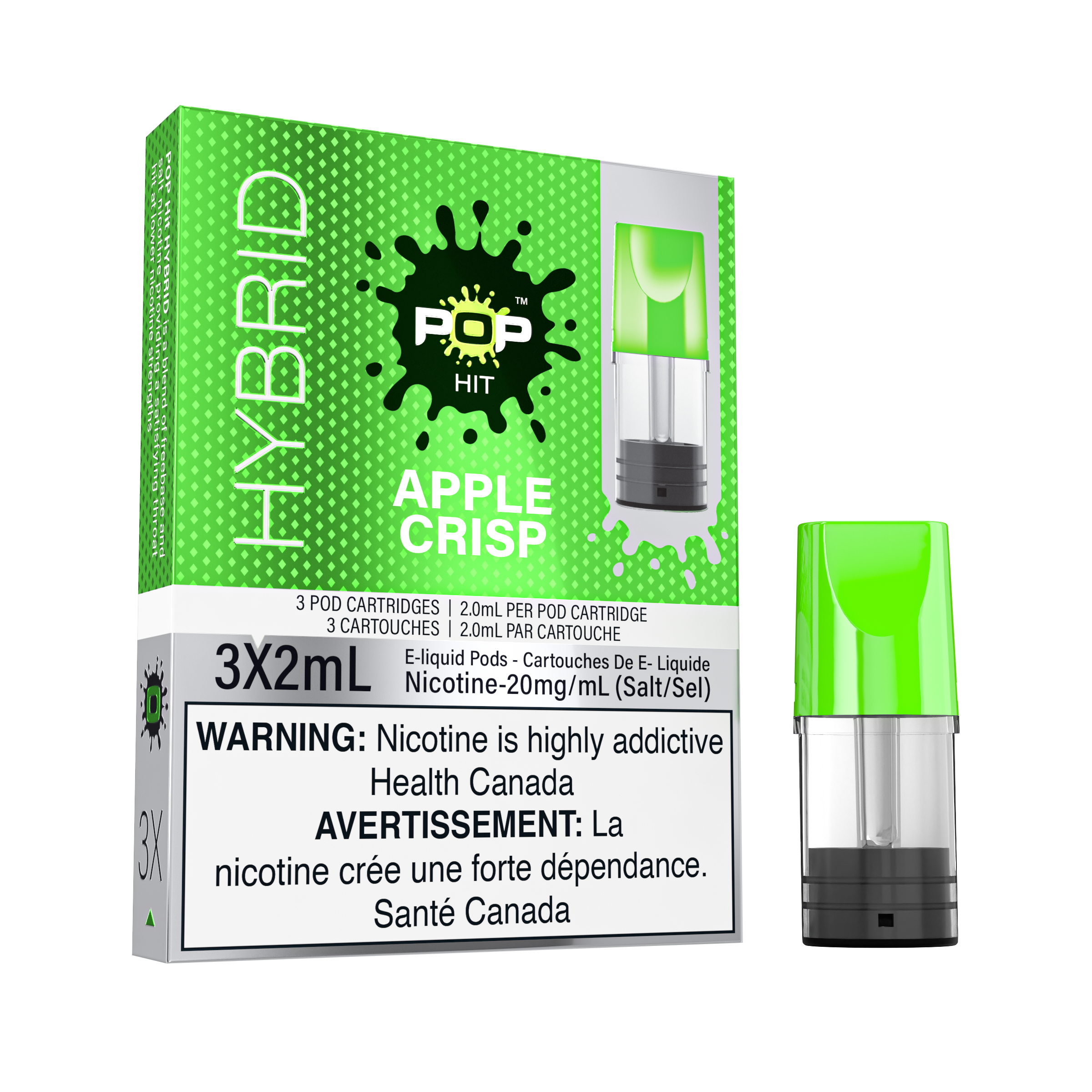 POP Hybrid Vape Pods - 3 Pack Apple Crisp