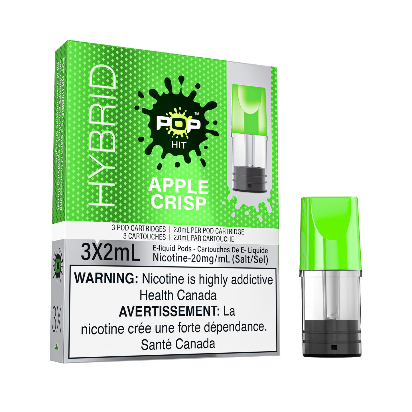 POP Hybrid Vape Pods - 3 Pack Apple Crisp