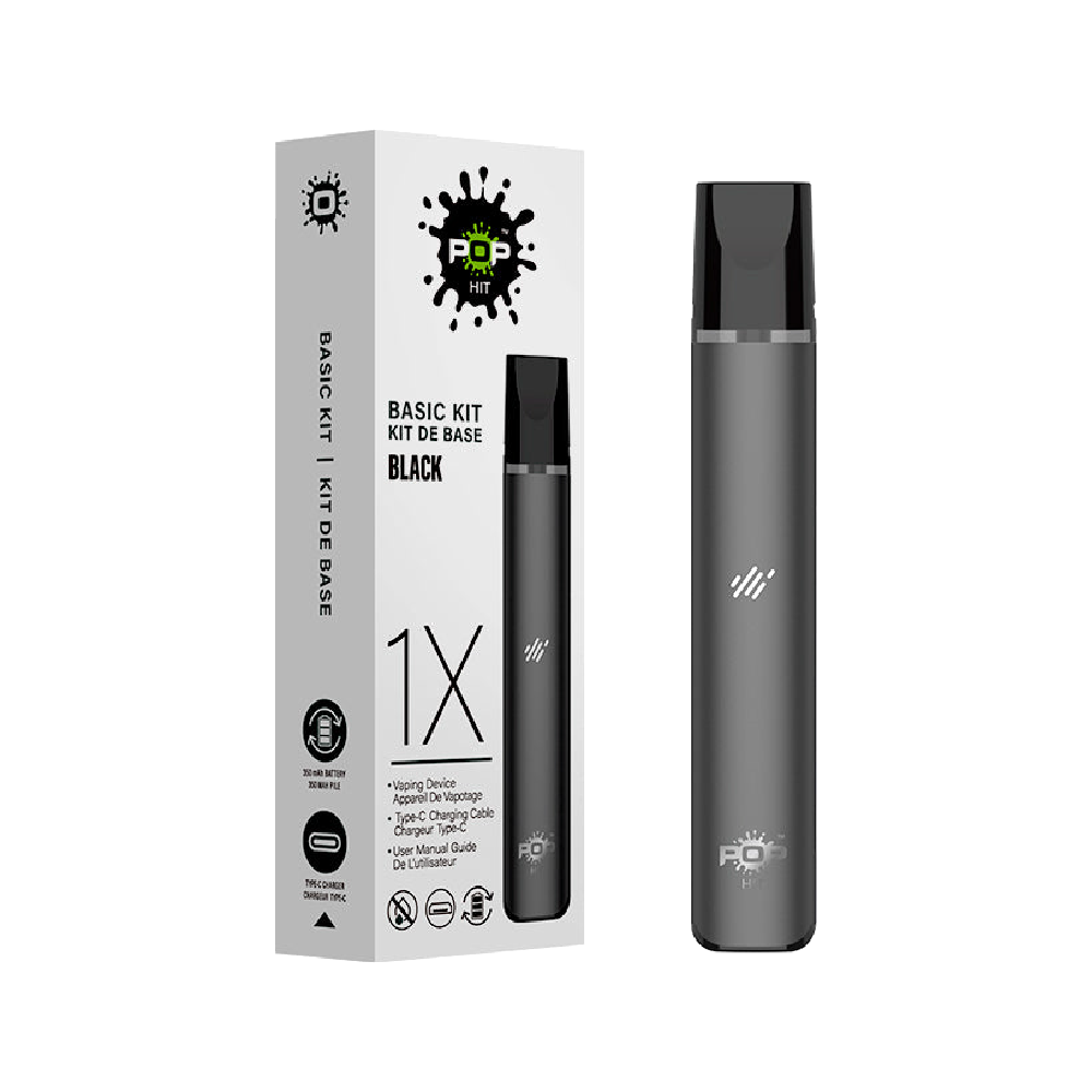 Pop-Hit-Vaping-Rechargeable-Device-Nicotine-Inhale-Sale-Price-Black-