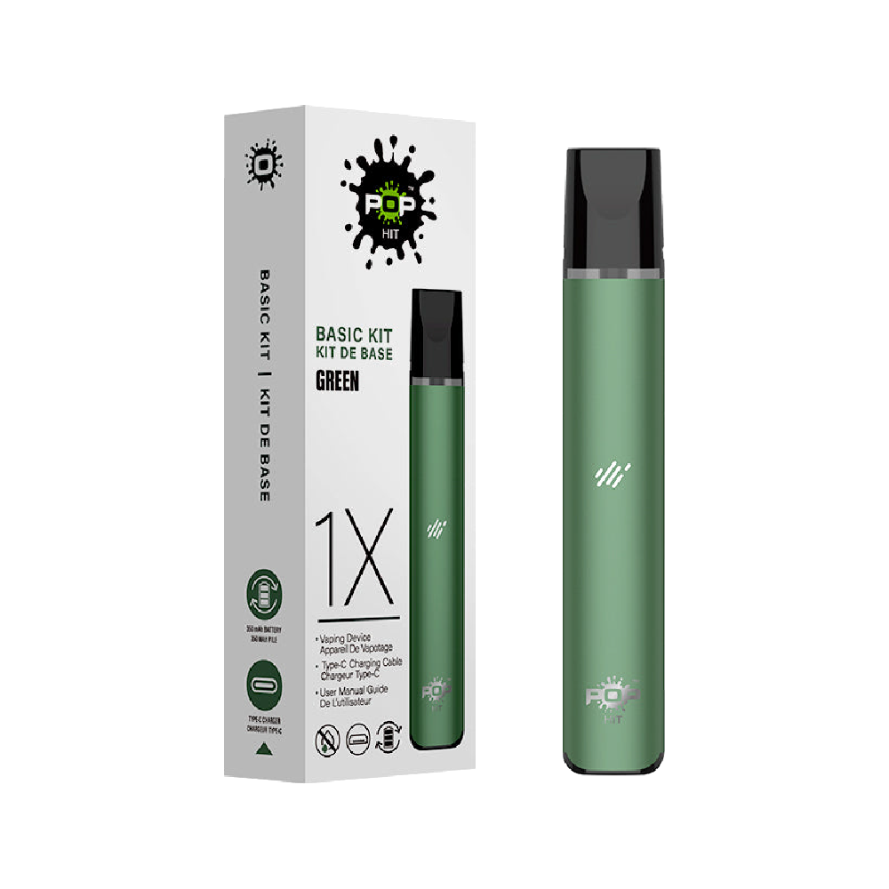 Pop-Hit-Vaping-Rechargeable-Device-Nicotine-Inhale-Sale-Price-Green